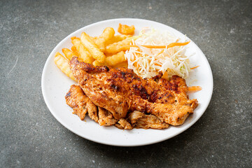 grilled spicy barbecue chicken steak