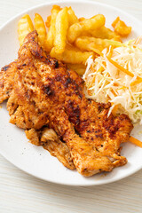 grilled spicy barbecue chicken steak