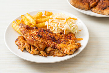 grilled spicy barbecue chicken steak