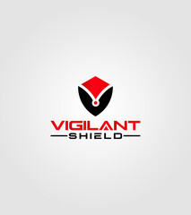 Vigilant Shield creative modern vector logo template