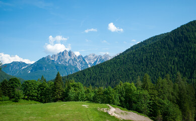 Fototapeta na wymiar the beautiful Dolomites in the summer months