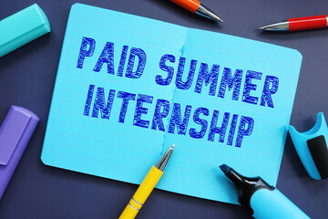  Paid Summer Internship inscription on the sheet.