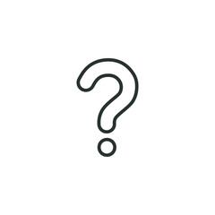 Question mark line icon. Simple outline style. Sign, pictogram, web, faq, help, graphic design, ask, label, support concept. Vector illustration isolated on white background. Thin stroke EPS 10.