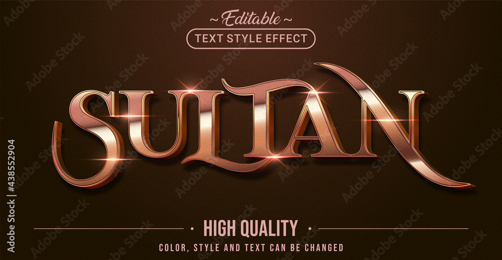 Aufkleber Editable text style effect - Sultan text style theme.