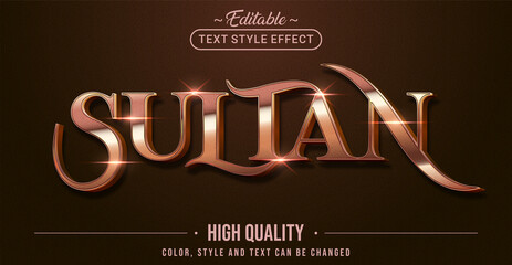 Editable text style effect - Sultan text style theme. - obrazy, fototapety, plakaty