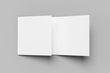 Realistic Trifold Square Brochure Blank Paper your presentation