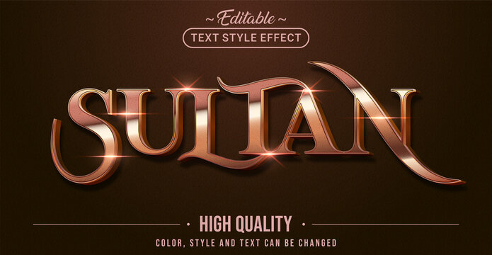Editable text style effect - Sultan text style theme.