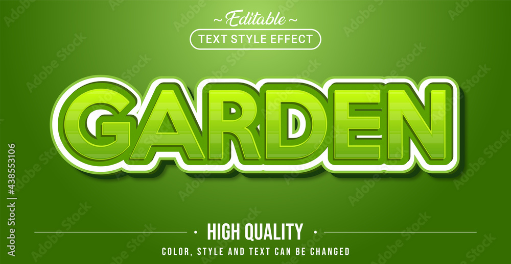 Poster Editable text style effect - Green Garden text style theme.