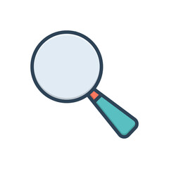 Color illustration icon for search