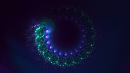 3D rendering abstract round light background