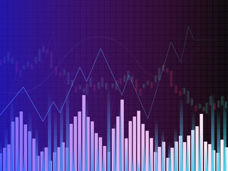 Abstract Market graph, business wallpaper. vector illustration