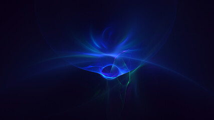 3D rendering abstract blue fractal light background