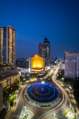 Hotel Indonesia roundabout. this statue is also a welcome statue of indonesia. 