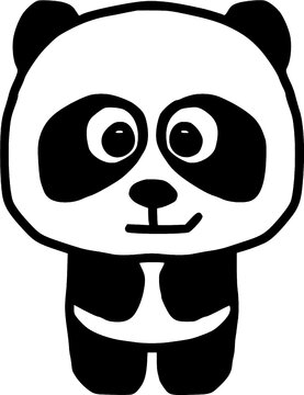 Cute Smiling Cartoon Panda #44 SVG