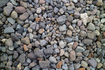 Pile of pebbles from the river