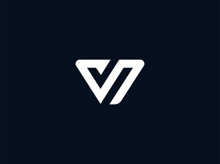 Letter V check mark logo design element