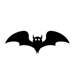 cartoon bat scary vector illustration halloween.