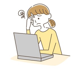 仕事で悩む女性