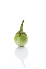 Close up Eggplant on white