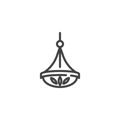 Ceiling lamp line icon