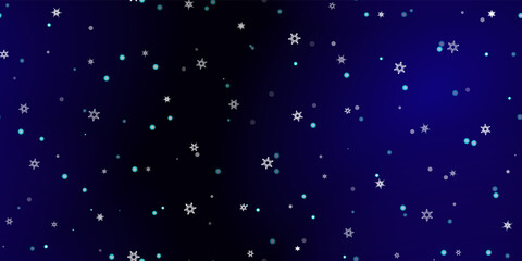 Falling Snowflakes seamless pattern flying snow
