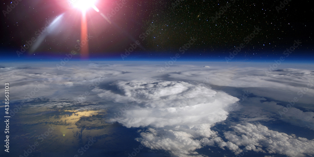 Canvas Prints hurricane view from space. elements of this image furnished by nasa.