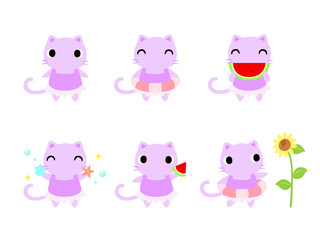 夏のネコアイコン