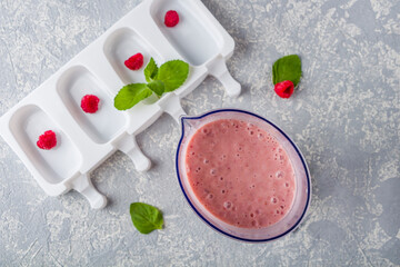 Step by step recipe. Cooking Homemade pink ice cream. Step3 add milk at bananas and raspberries in blender. Natural fruit and berry popsicle sugar free