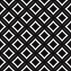 Black diagonal squares. Vector seamless monochrome wallpaper. Repeated decor squares or rhombuses.