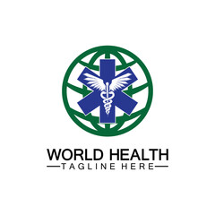 World health logo vector illustration design template