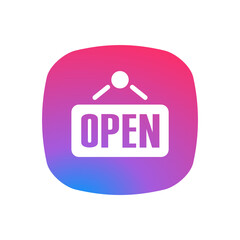 Open Sign - Sticker