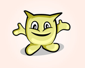 funny cartoon character monster drawing art