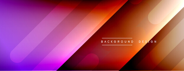 Dynamic lines abstract background. 3D shadow effects and fluid gradients. Modern overlapping forms