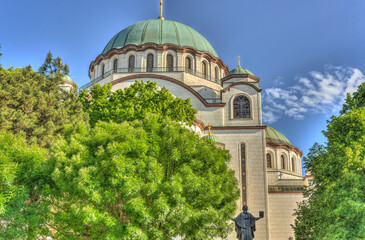 Fototapeta na wymiar Belgrade, Saint Sava Church, HDR Image