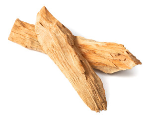 sandalwood sticks isolated on the white background