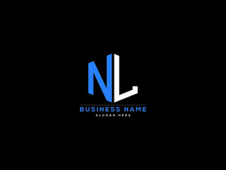 Letter NL Logo, creative nl logo icon vector for business - obrazy, fototapety, plakaty