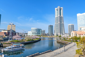 Fototapeta na wymiar Yokohama Minato Mirai 21 in Yokohama, Japan.