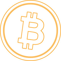 Bitcoin icon sign design