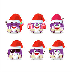 Santa Claus emoticons with grapes cake cartoon character