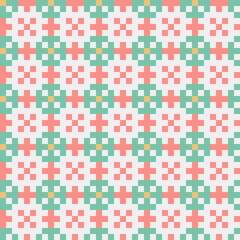 Fototapeta premium Abstract Cross Pattern generative computational art illustration