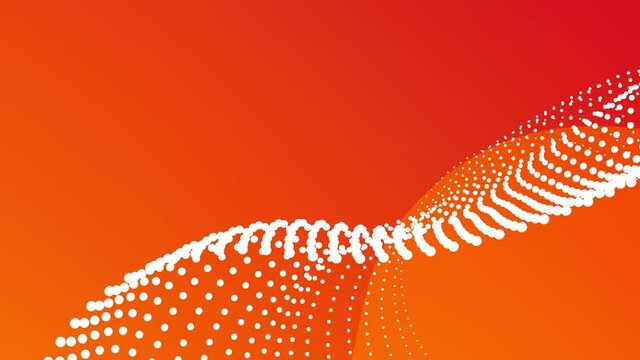 Orange background with spotted light effect in 4k video.