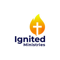 Obraz premium Ignited Ministries Church Symbol logo