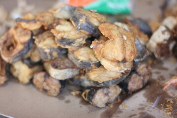 fried fish on table
