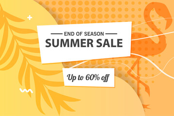 Summer sale banner template, Summer sale bright background for your advertisement © Zalina