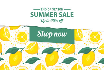 Summer sale banner template, Summer sale bright background for your advertisement
