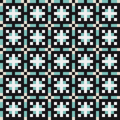 Abstract Cross Pattern generative computational art illustration