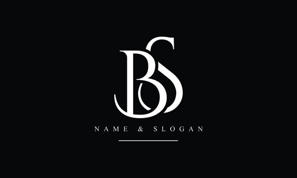 SB, BS, S, B abstract letters logo monogram