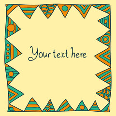Vector doodle frame with space for your text