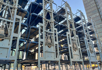 Doha, Qatar - March 26, 2021: smart parking system in Qatar.