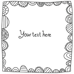 Vector doodle frame with space for your text